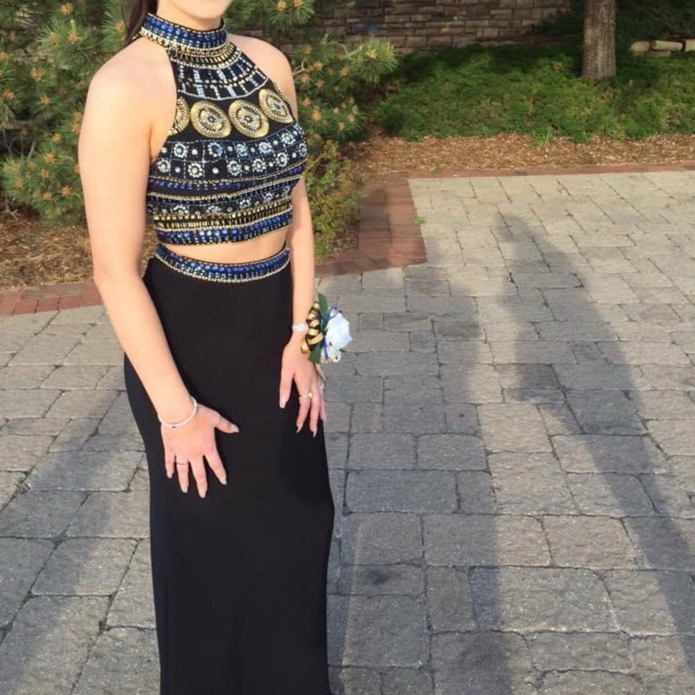 Two-piece prom dress